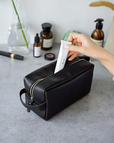 Кожаный несессер VOYAGE Black - фото - 7