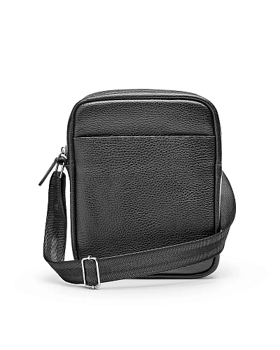 Сумка планшет мужская кожаная RUNNER S Black Grain - фото