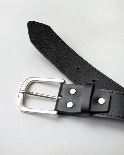 Ремень мужской PILOT STITCH Black 120-125 см в деревянной коробочке - фото - 7