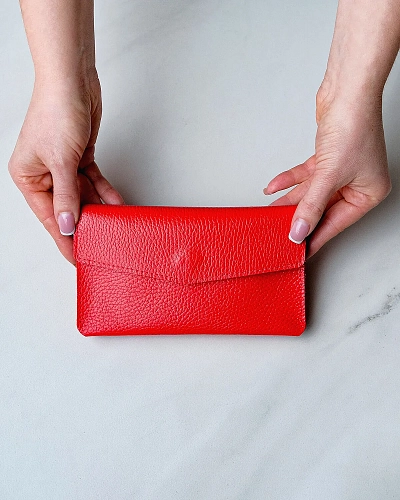 Женский кошелек кожаный ROWENA Red - фото - 7