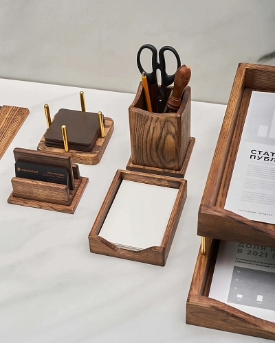 Настольный набор руководителя Leader Brown - фото - 2