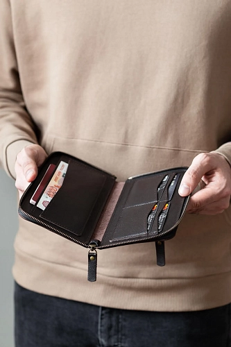 Кошелек на молнии AERO Brown - фото - 2