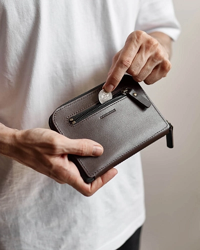 Кошелек на молнии PORTLAND Brown - фото - 2