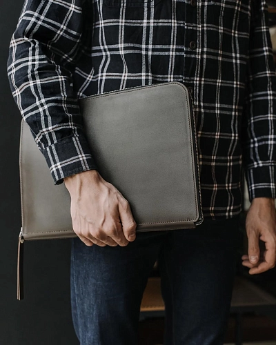 Кожаная папка для документов FOLDER Brown - фото - 2