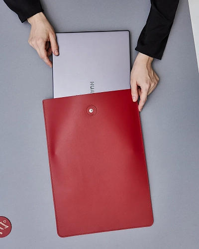 Кожаная папка для ноутбука 15 дюймов LOAD Carmine - фото