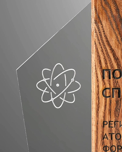 Награда деревянная NN-12 с оргстеклом