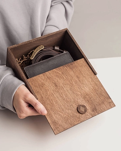 Мужской подарочный набор SYDNEY Stitch Brown d-120 - фото - 7