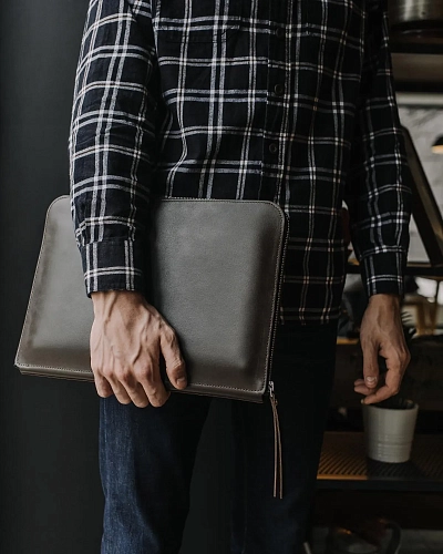 Кожаная папка для документов FOLDER Brown - фото - 1