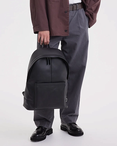 Рюкзак кожаный мужской GERALD MAX Black - фото - 10