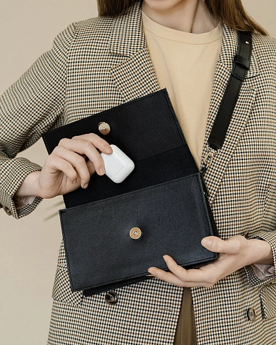 Сумка кроссбоди кожаная IRMA Black - фото - 14