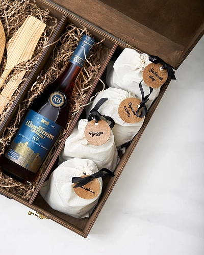 Чемодан с кожаной ручкой BROWN - фото - 4