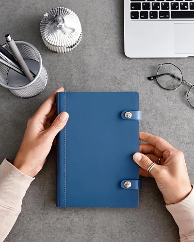 Кожаный ежедневник ROVER A5 Cobalt - фото - 1