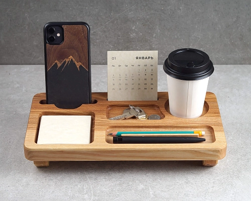 Настольный органайзер из дерева DEAL Natural Настольный органайзер из дерева DEAL Natural - фото - 4