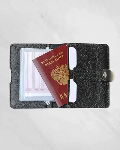 Портмоне для автодокументов FULLER DRIVE Black Grain - фото - 2