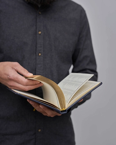 Ежедневник с гербом России ФЕДЕРАЦИЯ синий - фото - 2