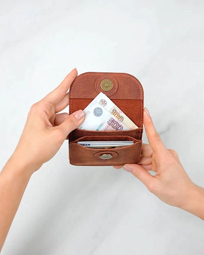 Мини кошелек кожаный AMO Bourbon - фото - 2