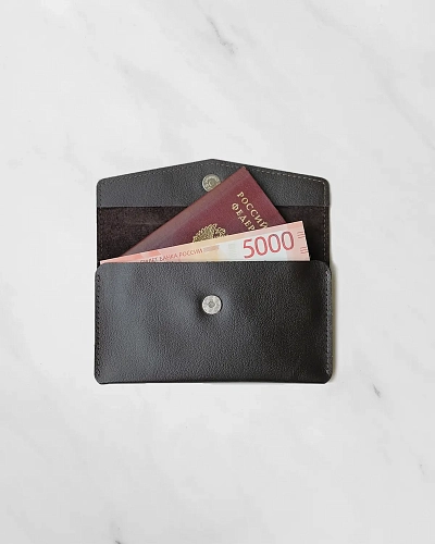 Женский кошелек кожаный ROWENA Brown - фото - 1