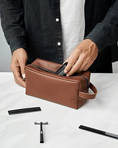 Кожаный несессер VOYAGE Hazel - фото - 4