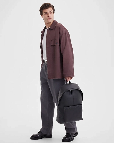 Рюкзак кожаный мужской GERALD MAX Black - фото - 1