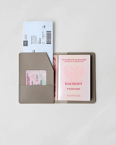 Кожаная обложка на паспорт PRO Coffee - фото - 4