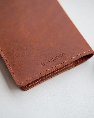 Кожаная обложка на паспорт PASS Bourbon - фото - 4