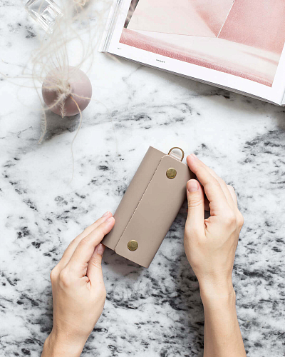 Ключница кожаная LOCK Coffee - фото