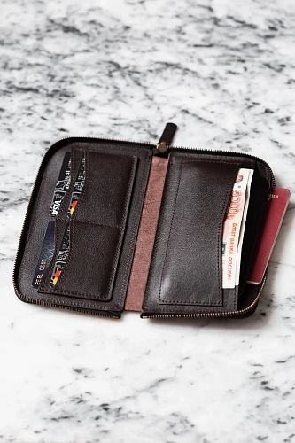 Кошелек на молнии AERO Brown - фото - 5