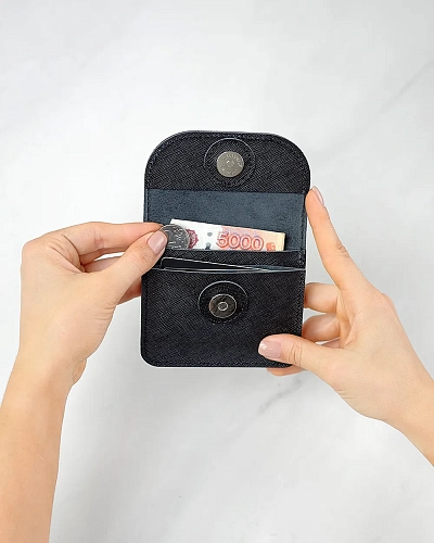 Мини кошелек кожаный AMO Carbon - фото - 4