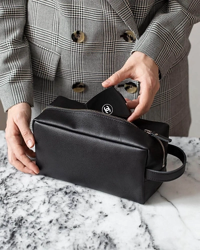 Кожаный несессер VOYAGE Black - фото - 1