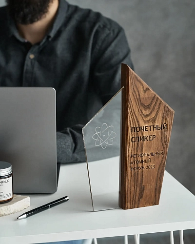 Награда деревянная NN-12 с оргстеклом