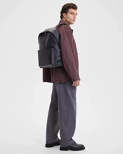 Рюкзак кожаный мужской GERALD MAX Black - фото - 5