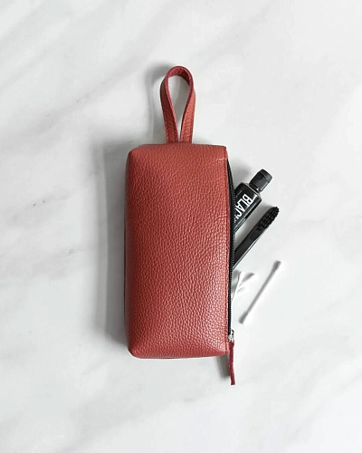 Несессер косметичка из натуральной кожи CASE Blush