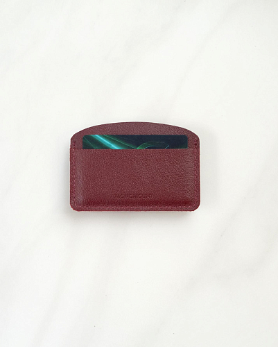 Картхолдер кожаный BILL Marsala - фото - 1