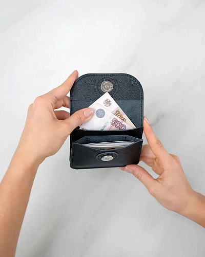 Мини кошелек кожаный AMO Carbon - фото - 2