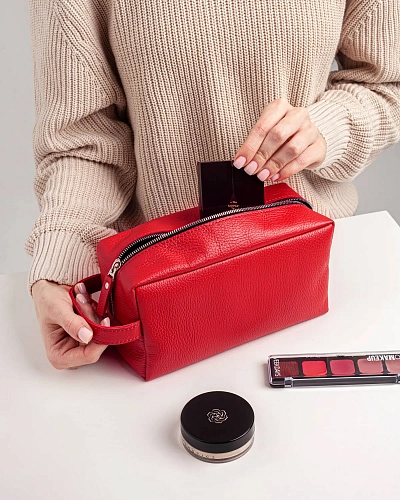 Кожаный несессер VOYAGE Red - фото