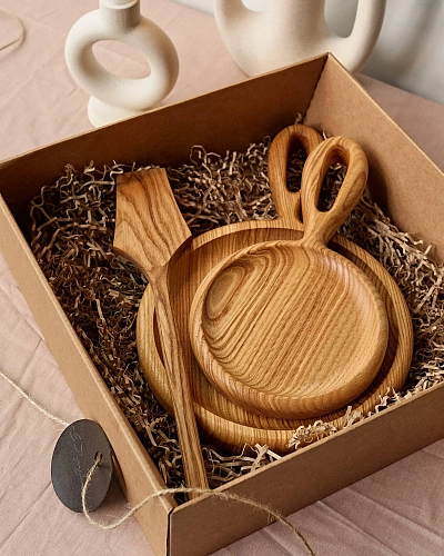 Подарочный набор досок для подачи SET ROUND - фото