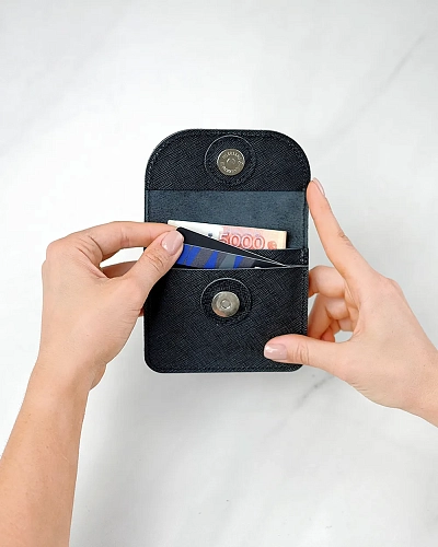 Мини кошелек кожаный AMO Carbon - фото - 3