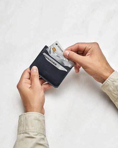 Картхолдер кожаный FLAT Pool - фото - 3