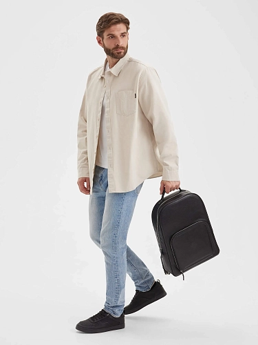 Рюкзак кожаный мужской CONRAD Black Grain - фото - 2