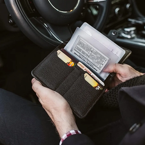 Портмоне для автодокументов FULLER DRIVE Brown Grain - фото - 8