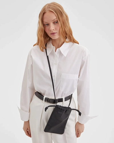 Мини-сумка на завязках Cozy Black - фото - 2