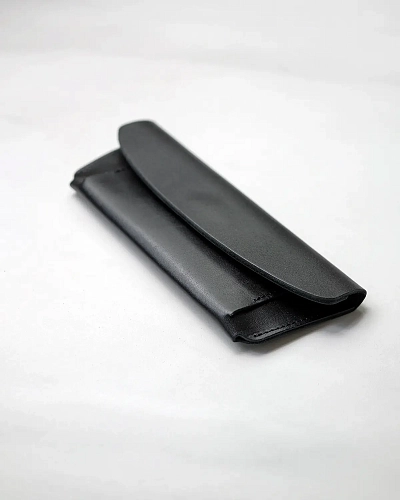 Кожаный чехол для очков GLASS Black - фото - 4