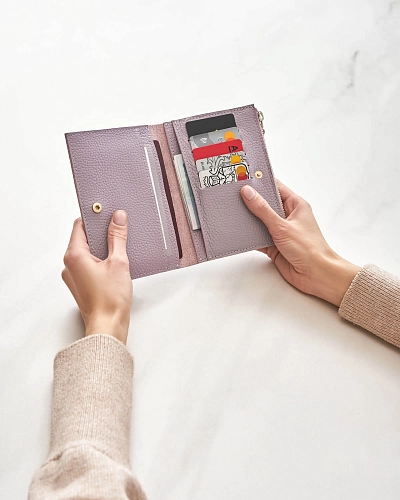 Кошелек кожаный NOVEL Pastel - фото - 1