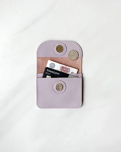 Мини кошелек кожаный AMO Pastel - фото