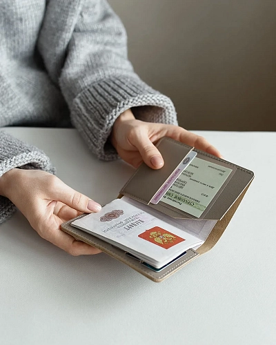 Кожаная обложка на паспорт PRO Coffee - фото - 1