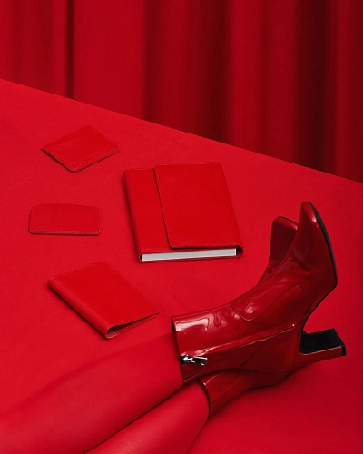 Кожаный ежедневник SENSE Red - фото - 1