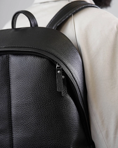 Рюкзак кожаный мужской GERALD MAX Black Grain - фото - 9