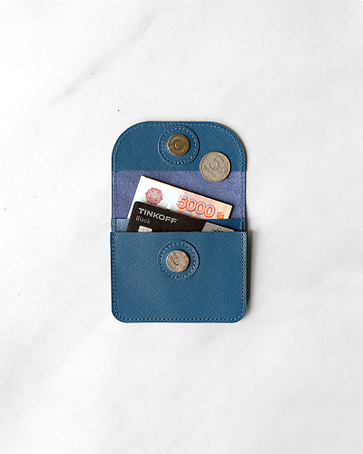 Мини кошелек кожаный AMO Sapphire - фото