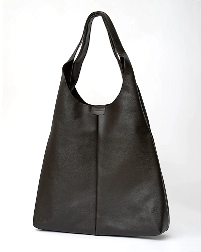 Кожаный шоппер MIA Brown - фото - 7