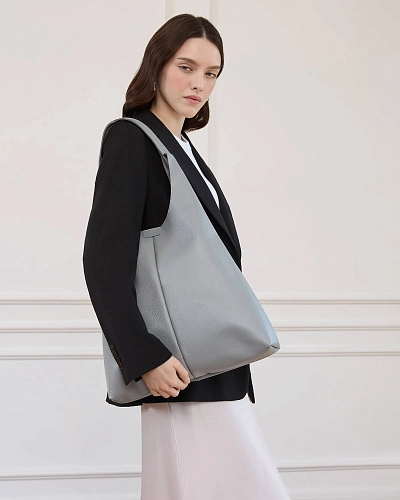 Кожаный шоппер MIA Iron - фото - 1